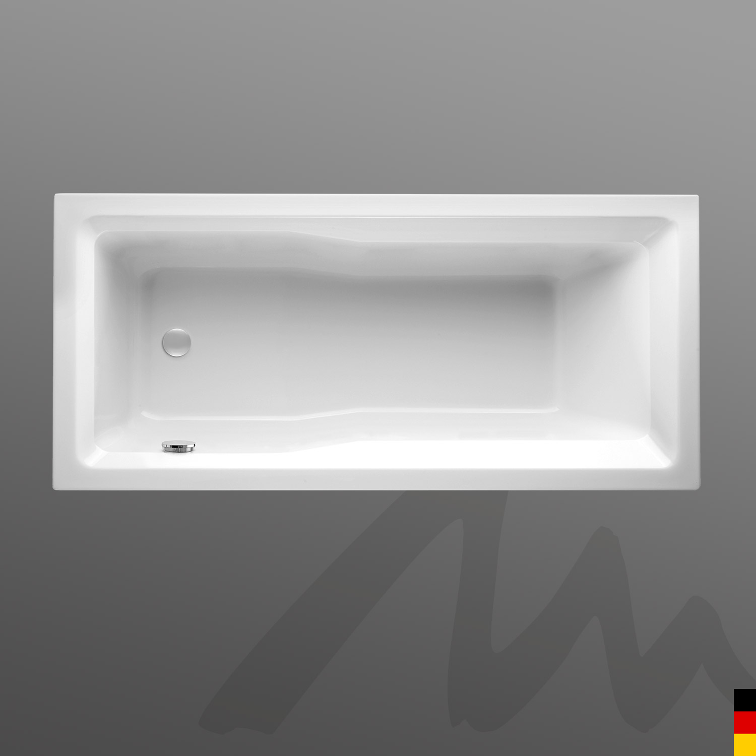 Mauersberger Badewanne Rechteck Jatro 170/75  170x75x44cm  Farbe:weiß