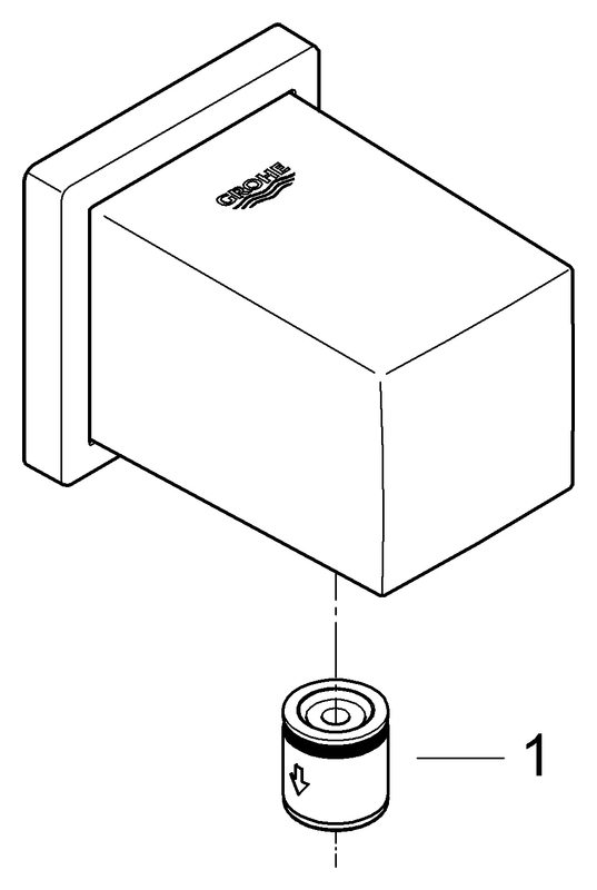 GROHE Wandanschlussbogen Euphoria Cube 27704 Außengewinde eigensicher chrom