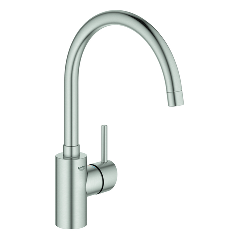 GROHE EH-SPT-Batterie Concetto 32661_3 hoher Auslauf GROHE Zero supersteel