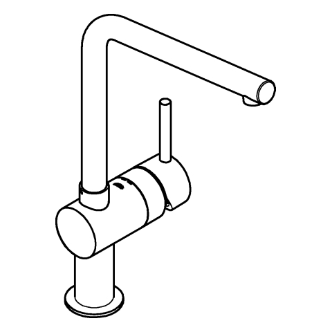 GROHE Einhand-Spültischbatterie Minta 31375 L-Auslauf cool sunrise gebürstet