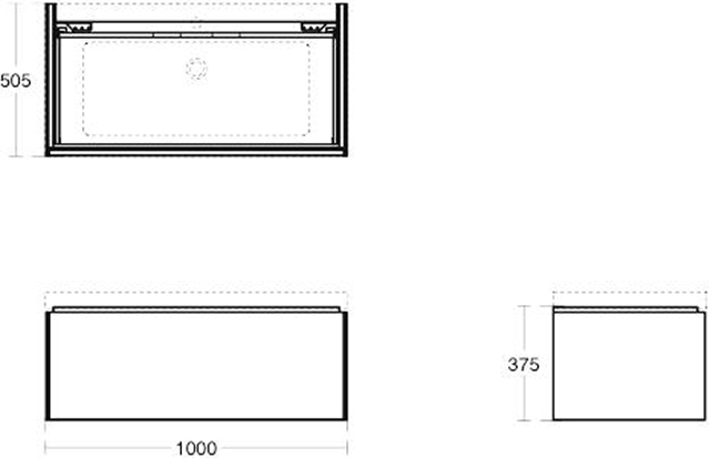 IS WT-Unterschrank Conca 1 Auszug1000x500x550mm Eiche hell