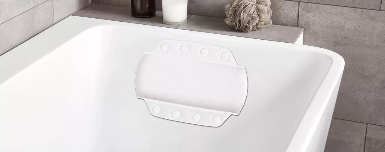 Nackenpolster Pillow für Ihre Badewanne PVC 32x 22 cm Weiss