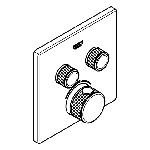 GROHE Thermostat Grohtherm SmartControl 29124 eckig FMS 2 ASV supersteel