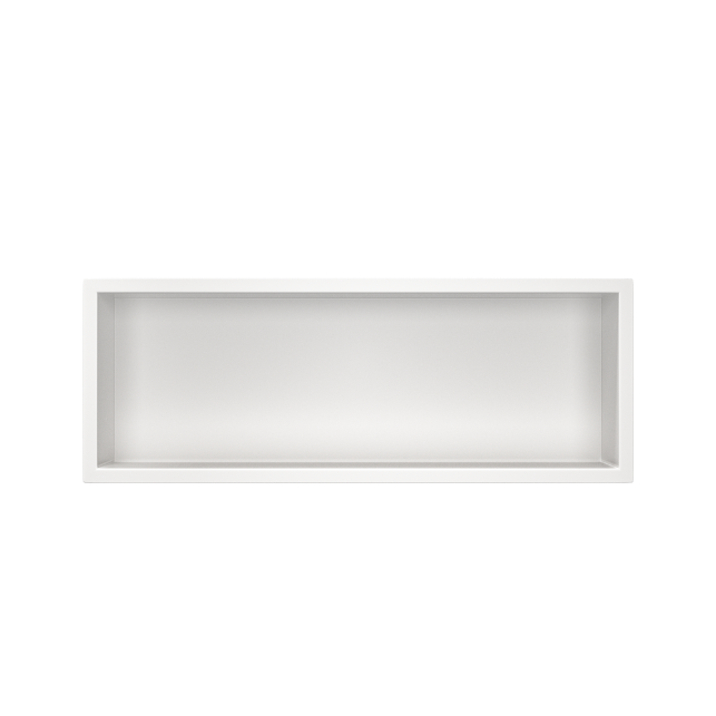 Wandnische Einbauregal mit Rand 60x20x10 cm aus weißem Edelstahl