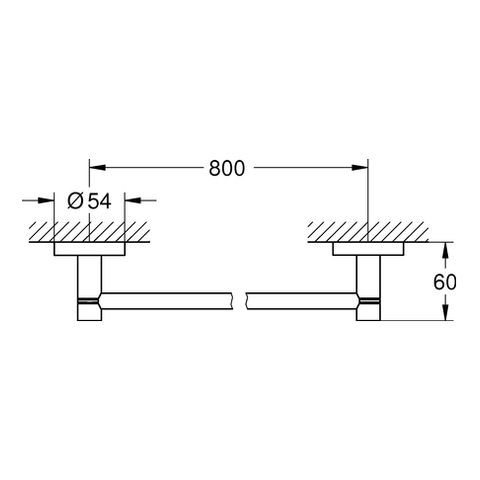 GROHE Badetuchhalter Essentials 40386_1 800mm Metall supersteel