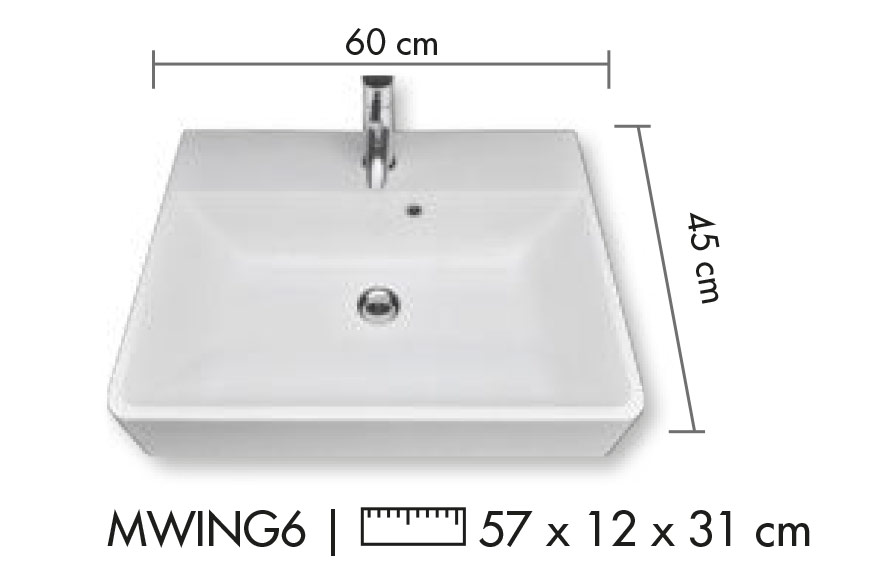Mineralmarmor Waschbecken weiß alpin Glanz (AW69)