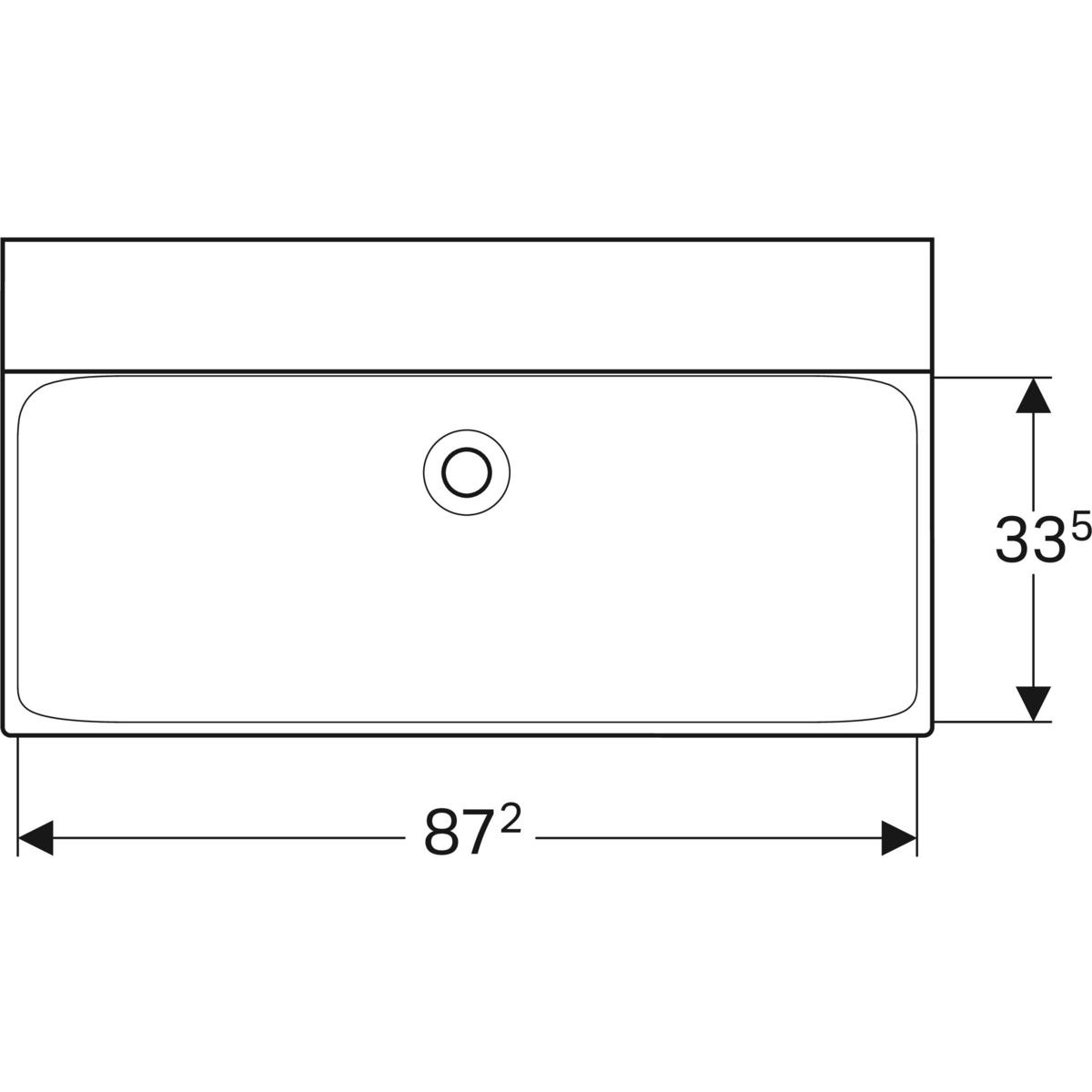 GE Xeno2 Waschtisch, 90x48cm o. Hl., o. Ül., weiß, KeraTect