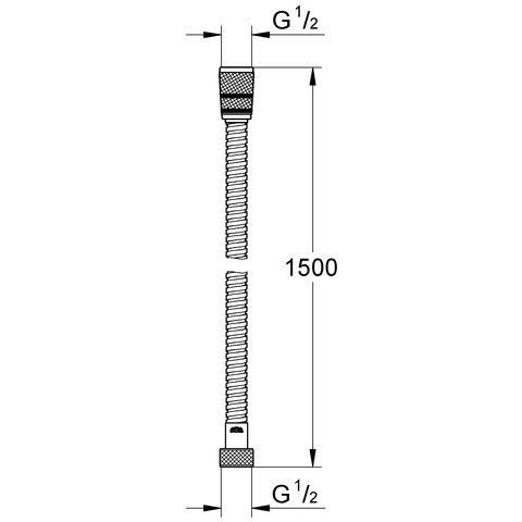 GROHE Brauseschlauch Rotaflex Metall Longlife 28417 1500mm chrom