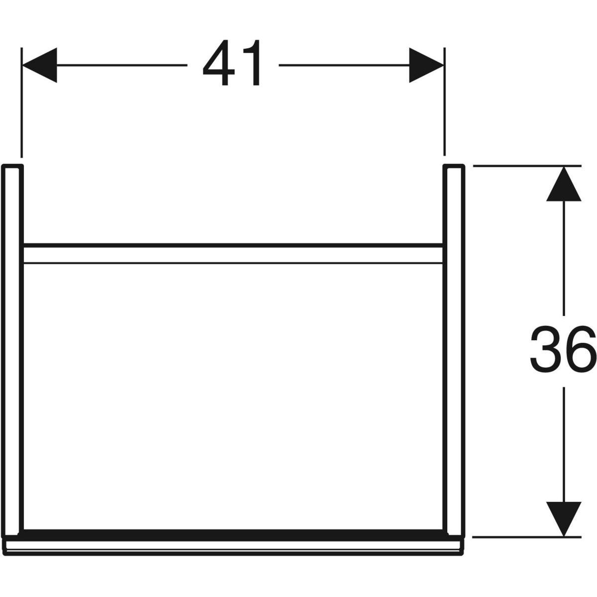 GE Acanto Unterschrank f. HWB, m. 1 Tür 44,5x53,5x37,5cm, weiß