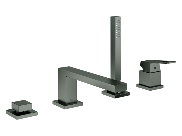 GROHE 4-Loch-Einhand-Wannenkombination Eurocube 19897_1 hard graphite gebürstet