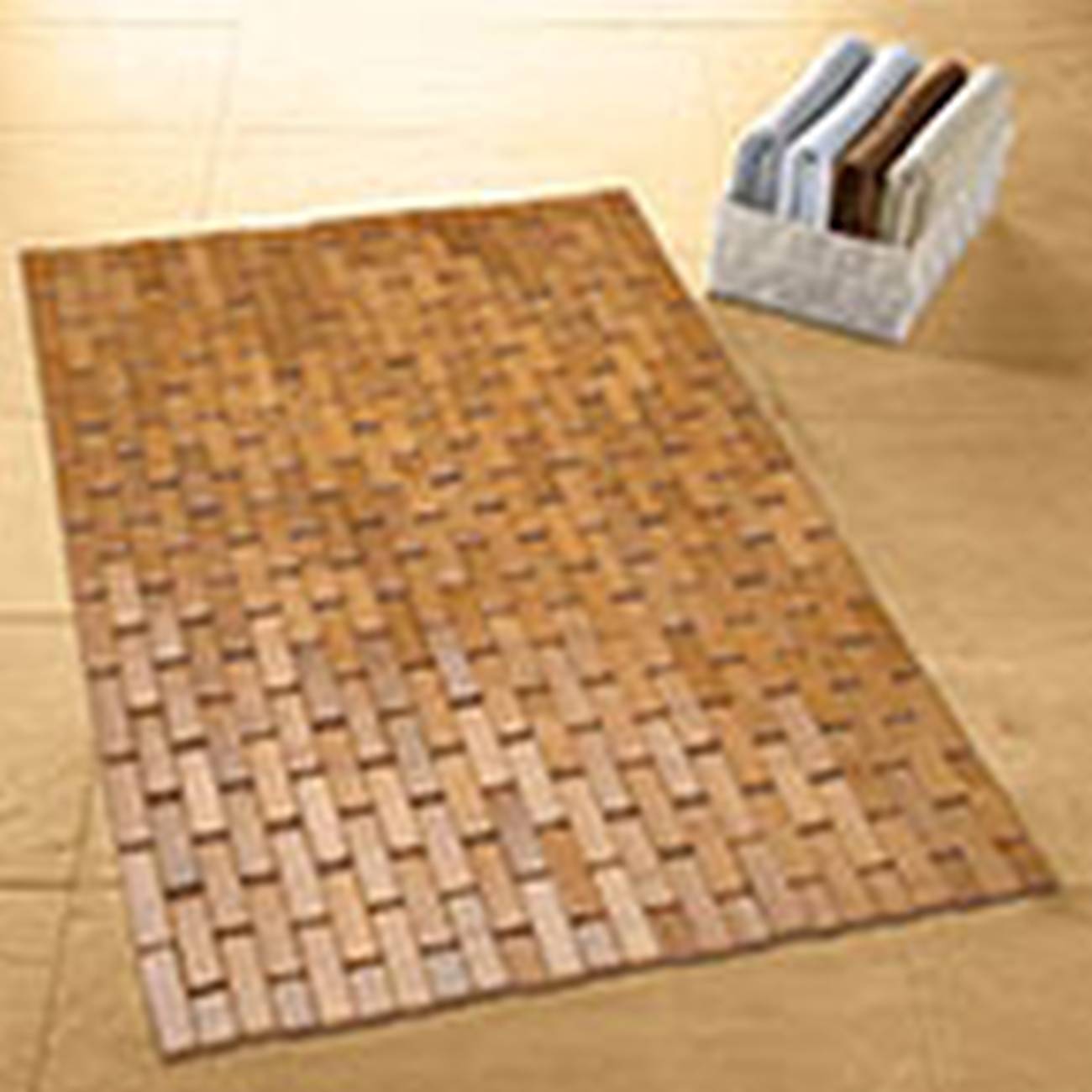 Holzmatte Palito Bambus Natur 50x 70 cm Natur-50x70cm