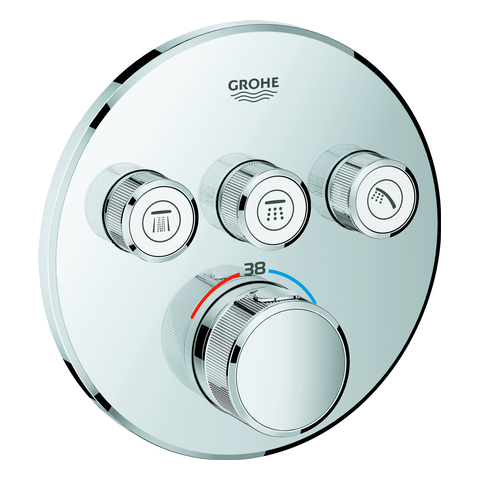 GROHE Thermostat Grohtherm SmartControl 29121 FMS rund 3 Absperrventile chrom