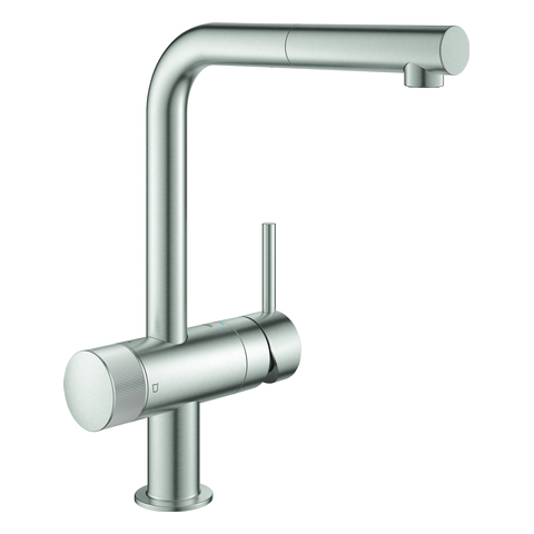 GROHE EH-SPT-Batterie GROHE Blue Pure Minta 31721 L-Auslauf supersteel