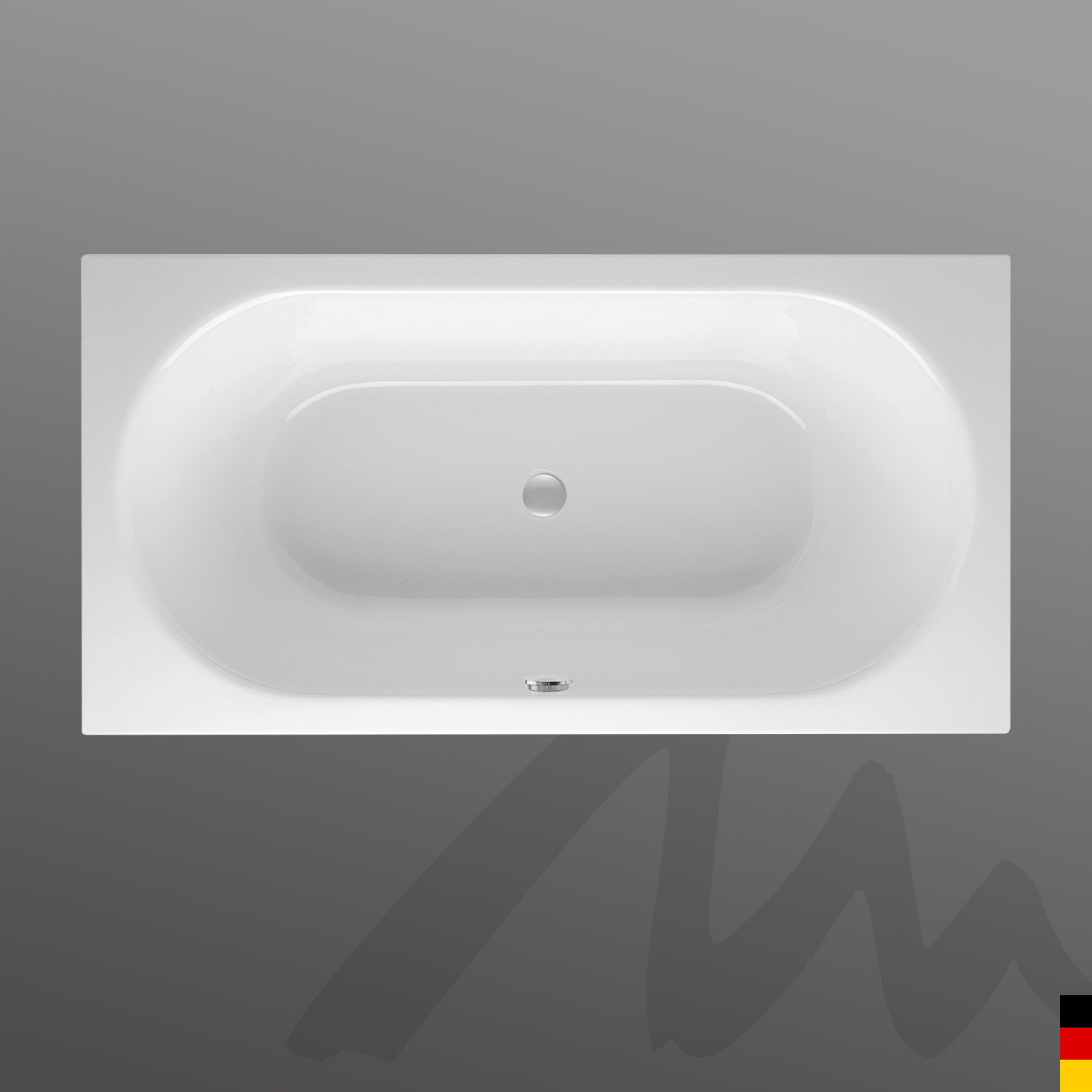 Mauersberger Badewanne Rechteck Ausana 190/95 duo  190x95x46cm  Farbe:rein-weiß