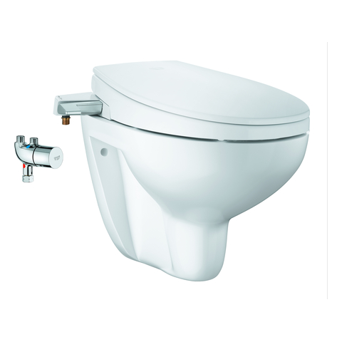 GROHE Dusch-WC-Aufsatz 3-in-1 Set Bau K. 39652 Wand-WC GRT Micro alpinweiß/chrom