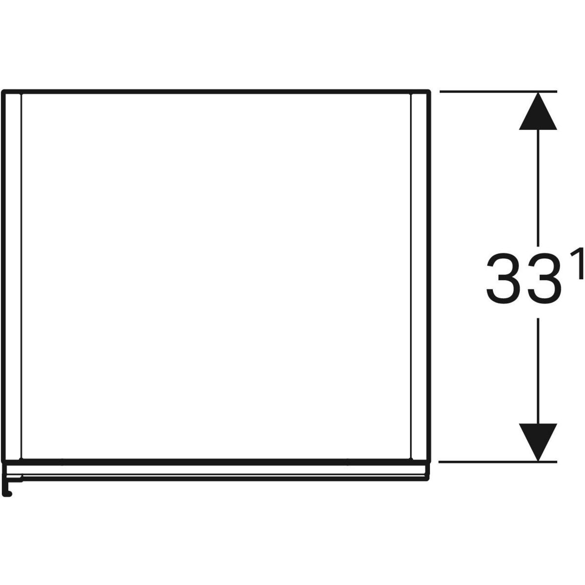 GE Acanto Hochschrank mit zwei Türen 38x173x36cm, schwarz