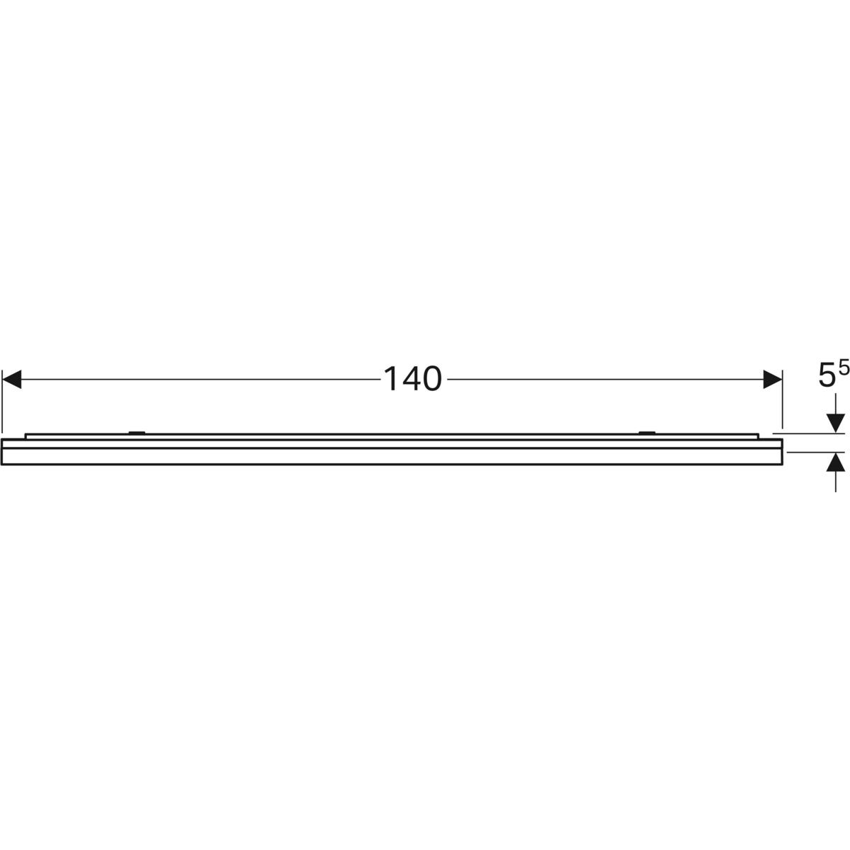 GE Xeno2 Lichtspiegel mit direkter und indirekter Beleuchtung, 140x71x5,5cm