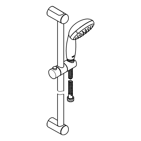 GROHE Brausestangenset Tempesta 100 27925_1 900mm 1 Strahlart chrom