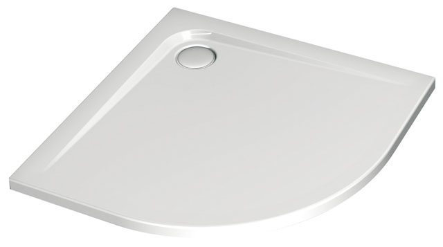 IS Viertelkreis-Brausewanne Ultra Flat 900x900x140mm Weiß
