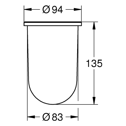 GROHE Ersatzglas Essentials 40393 für Toilettenbürstengarnitur