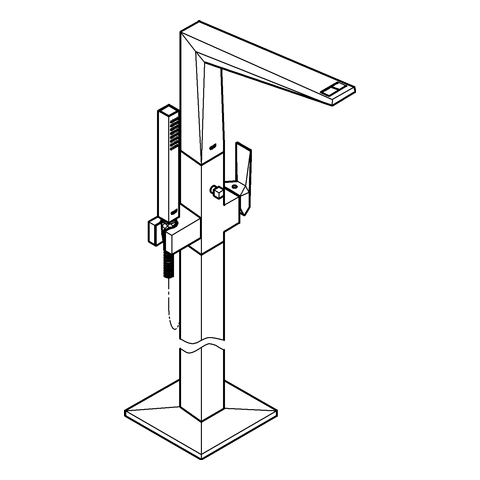 GROHE EH-Wannenbatterie Allure Brilliant 23119 FMS Bodenmont. hard graphite geb.