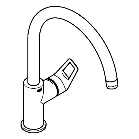 GROHE Einhand-Spültischbatterie BauLoop 31368_1 hoher Auslauf GROHE ZERO chrom