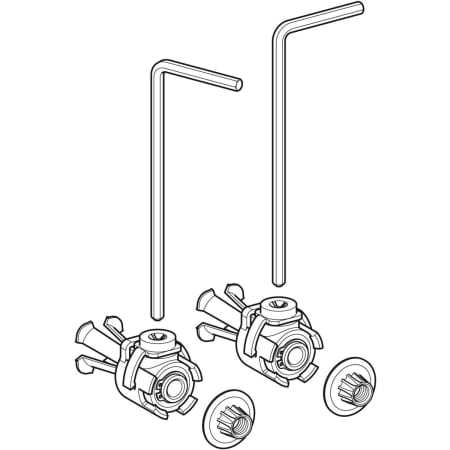 GE Befestigungsset für Wand-WC