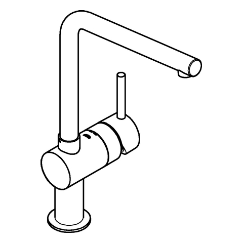 GROHE Einhand-Spültischbatterie Minta 31375 L-Auslauf warm sunset