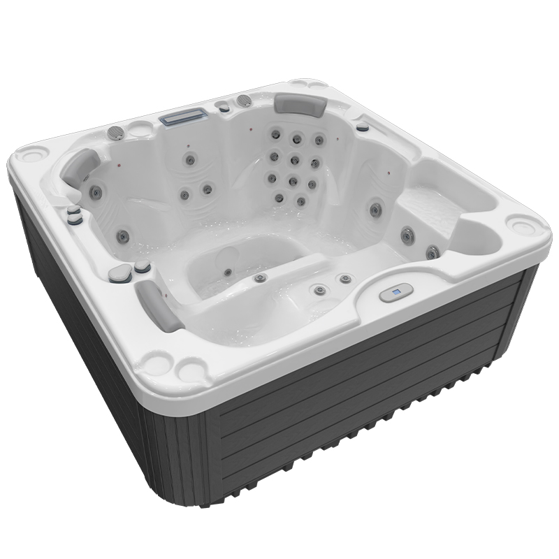 Wellis Whirlpool "Shine" Grau Pearl White Premium Isolierung 3,5cm  +399€ ohne Web-Module 230V 1x25A 3KW Heizung mit Kranentladung +699€