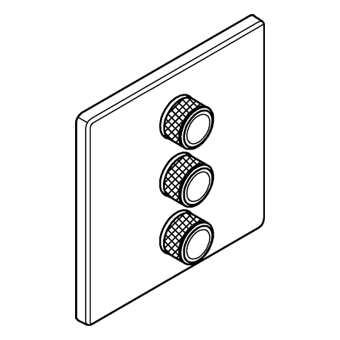 GROHE 3-fach UP-Ventil Grohtherm Smart Control 29127 eckig FMS hard graphite