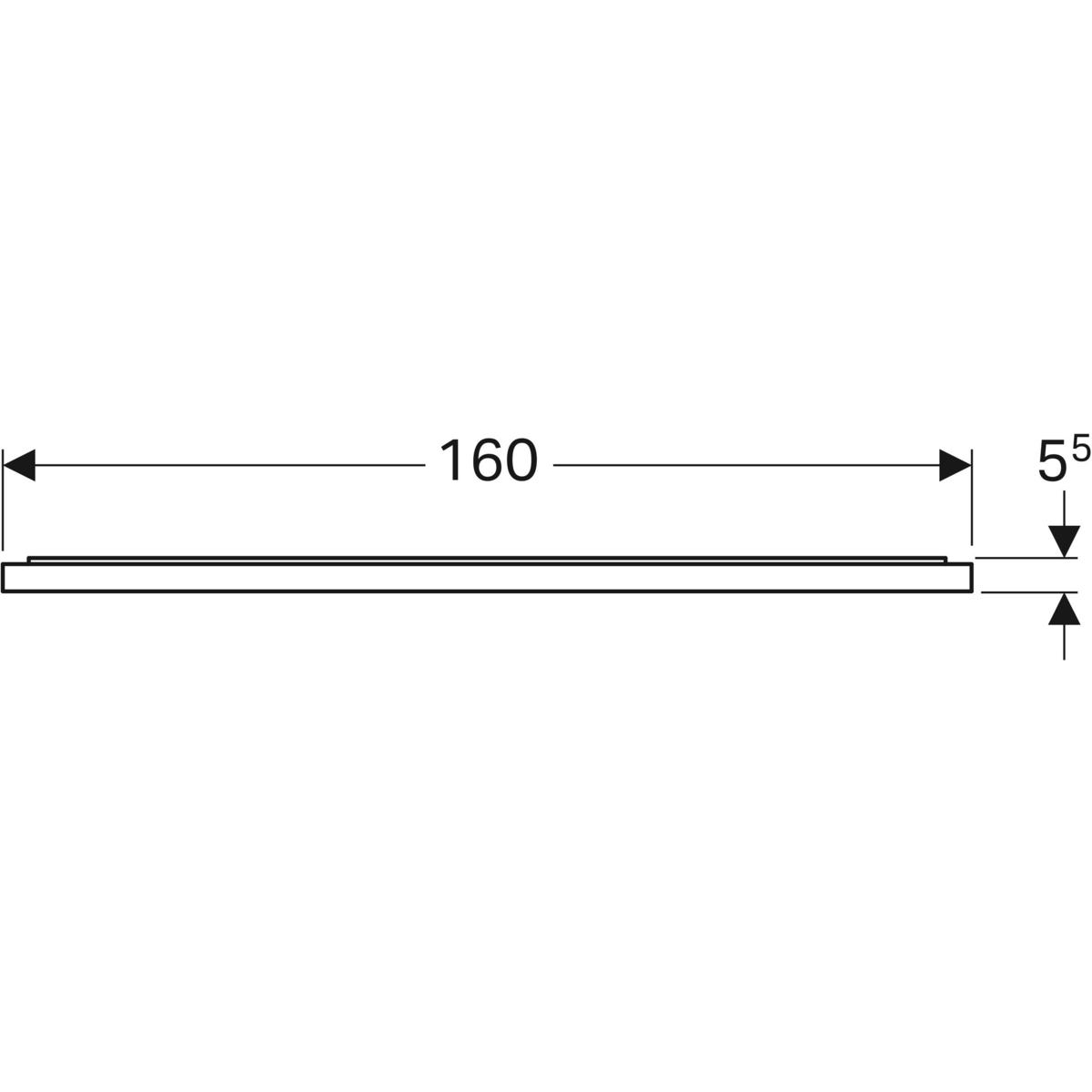 GE Xeno2 Lichtspiegel mit direkter und indirekter Beleuchtung, 160x71x5,5cm