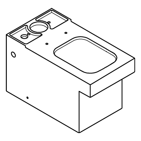 GROHE Stand-WC-Kombination Cube Keramik 39484 PureGuard ohne SPK alpinweiß