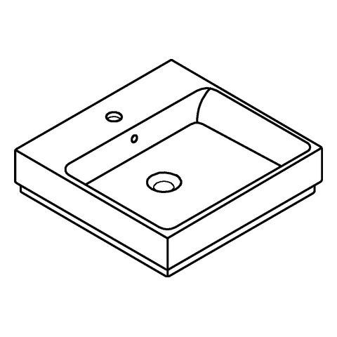 GROHE Aufsatzwaschtisch Cube Keramik 39478 50cm PureGuard alpinweiß