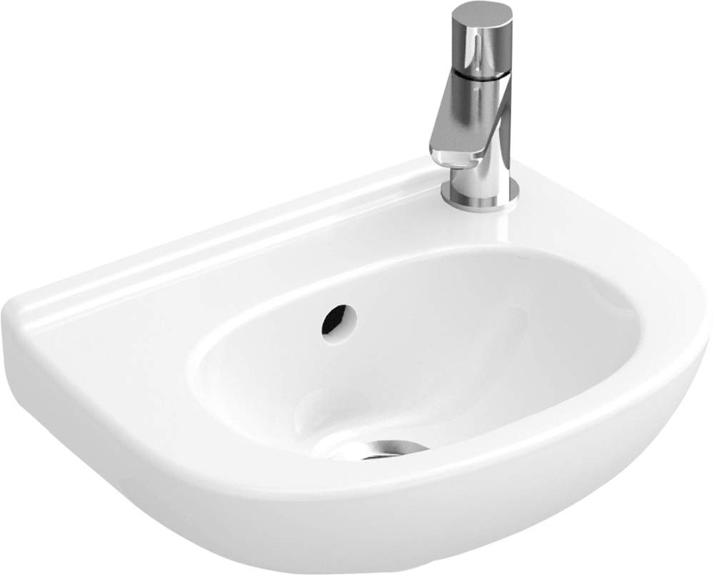 VB Handwaschbecken Compact O.novo 360x270mm Oval mit Überlauf Weiß Alpin