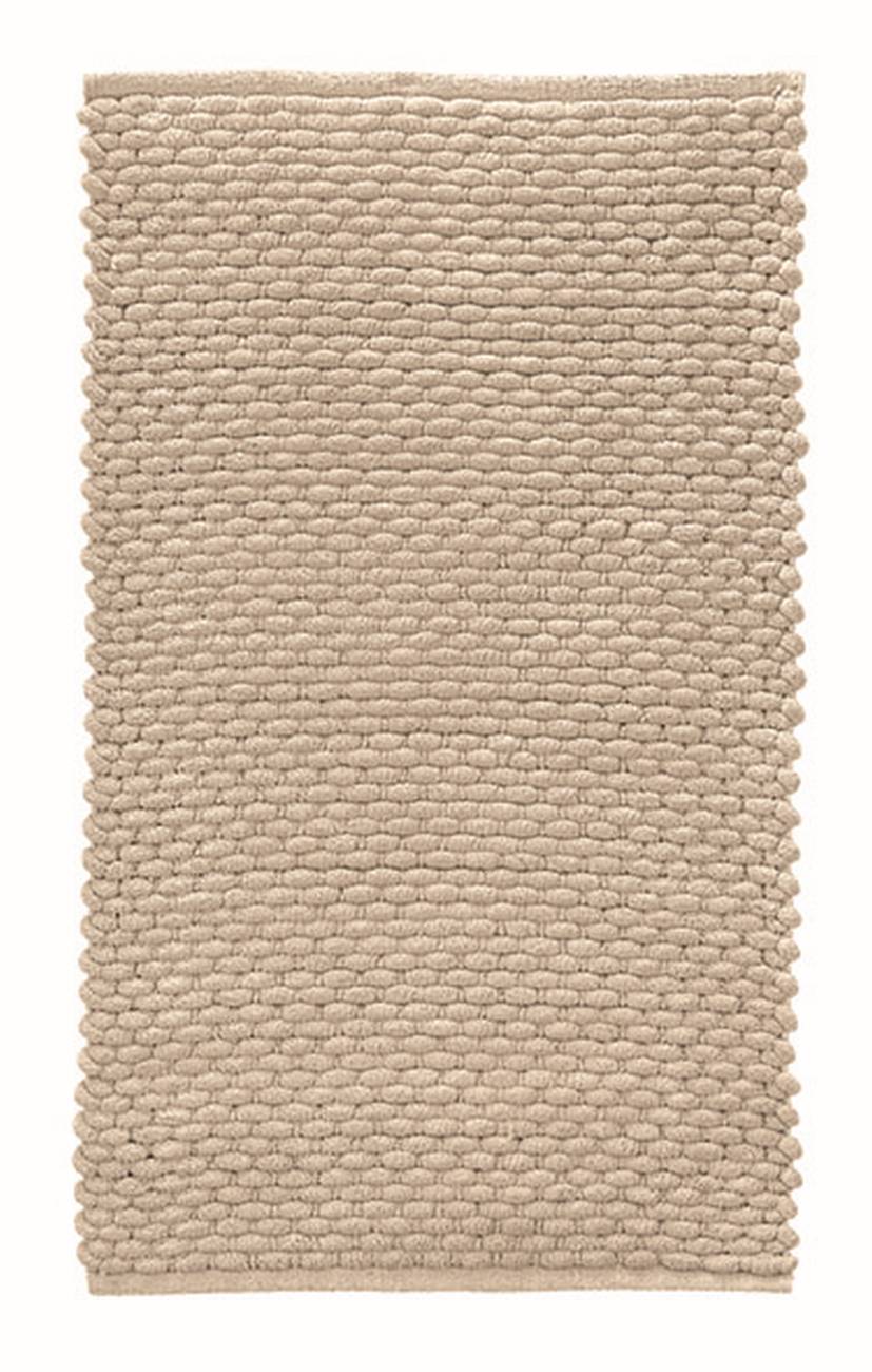 Badteppich Willow 55 % Polyester / 45 % Baumwolle Taupe 60x 60 cm