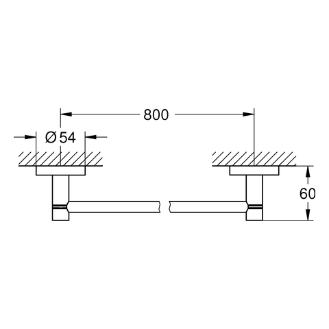 GROHE Badetuchhalter Essentials 40386_1 800mm Metall chrom