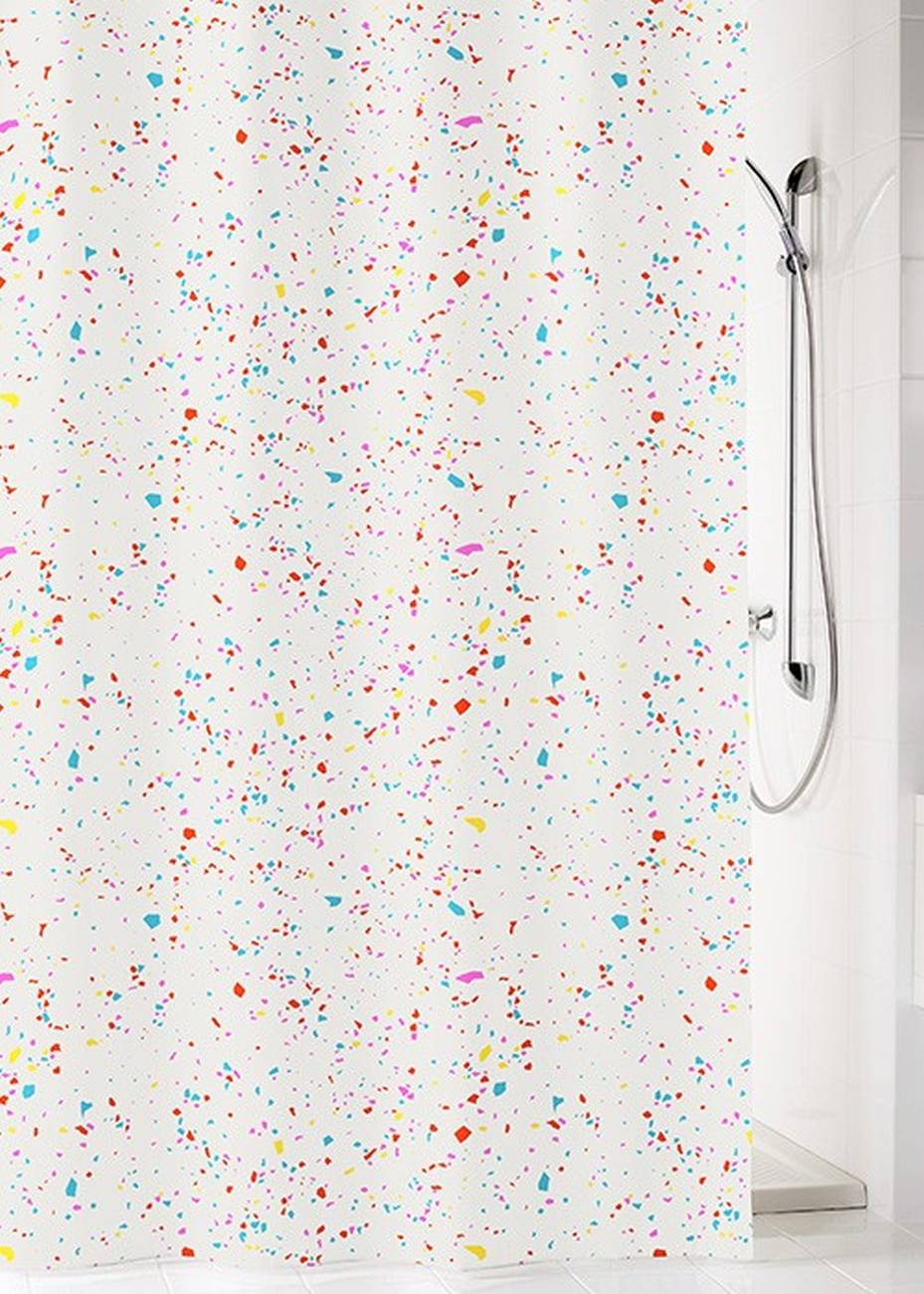 Duschvorhang Confetti PEVA Multicolor 180x200 cm