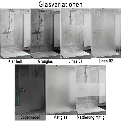 HSK Atelier Plan Schiebetür, 2-teilig mit Seitenwand 160 x 90 x 206 cm ohne Beschichtung Linea 01 chromoptik rechts