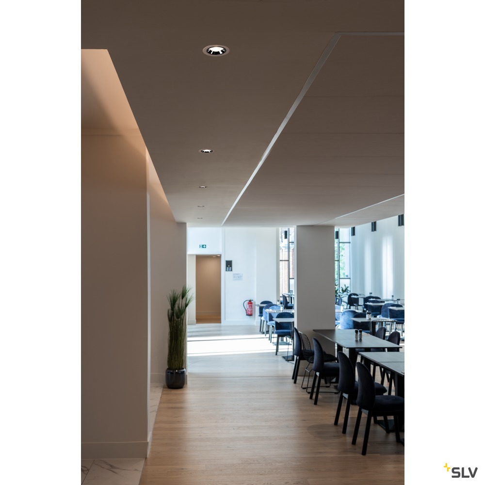 NUMINOS® MOVE DL L, Indoor LED Deckeneinbauleuchte weiß/chrom 4000K 55° dreh- und schwenkbar