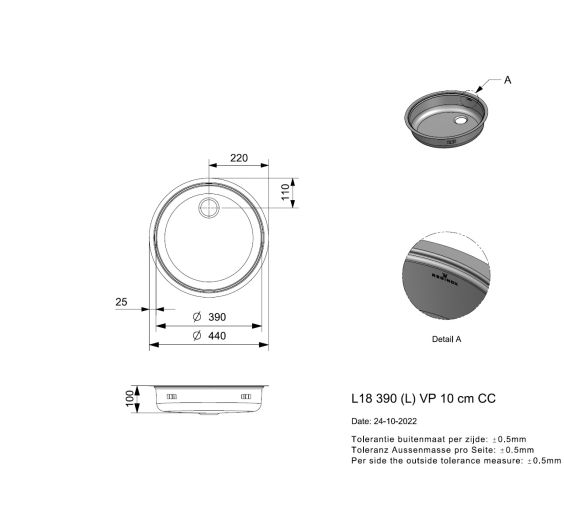 L18 390 VP-CC 10cm tief (304)