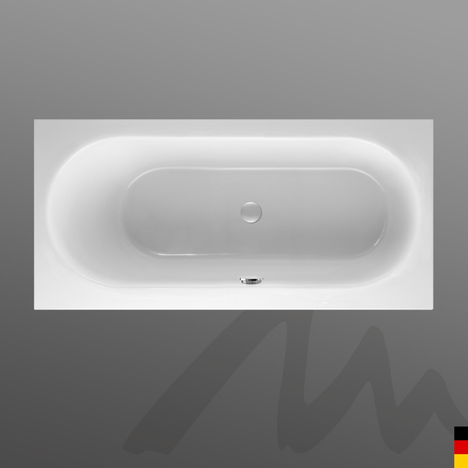 Mauersberger Badewanne Rechteck Ausana 180/80 uno  180x80x45cm  Farbe:rein-weiß