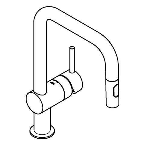 GROHE EH-Spültischbatterie Minta 32322_2 U-Auslauf Spülbrause supersteel