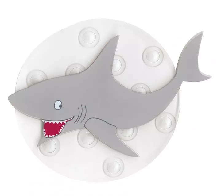 Dekomotive mit Saugnäpfen für Ihr Bad - Minis Sharky Anthrazit-Set 4-teilig