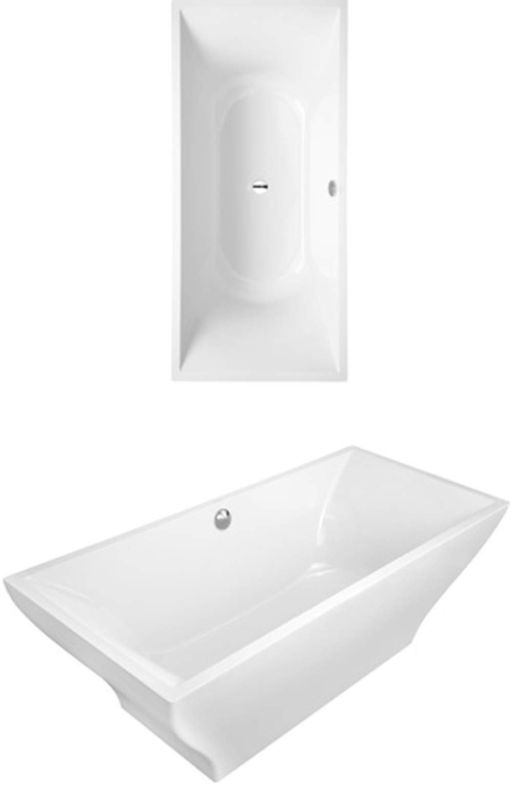 VB Badewanne La Belle T1 1800x800x660mm Excellence Duo Freistehend Star White