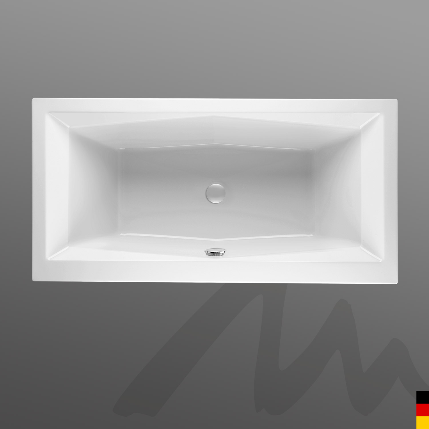 Mauersberger Badewanne Rechteck Duoformis 180/80  180x80x48cm  Farbe:weiß