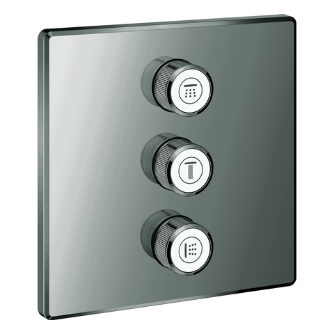 GROHE 3-fach UP-Ventil Grohtherm Smart Control 29127 eckig FMS hard graphite