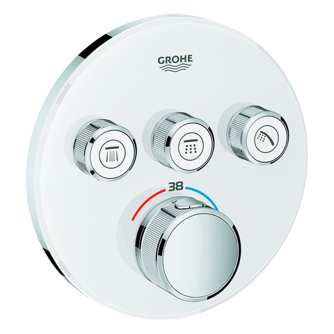 GROHE THM Grohtherm SmartControl 29904 rund FMS 3 Absperrventile moon white