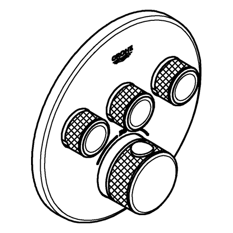 GROHE Thermostat Grohtherm SmartControl 29121 FMS rund 3 ASV cool sunrise geb.