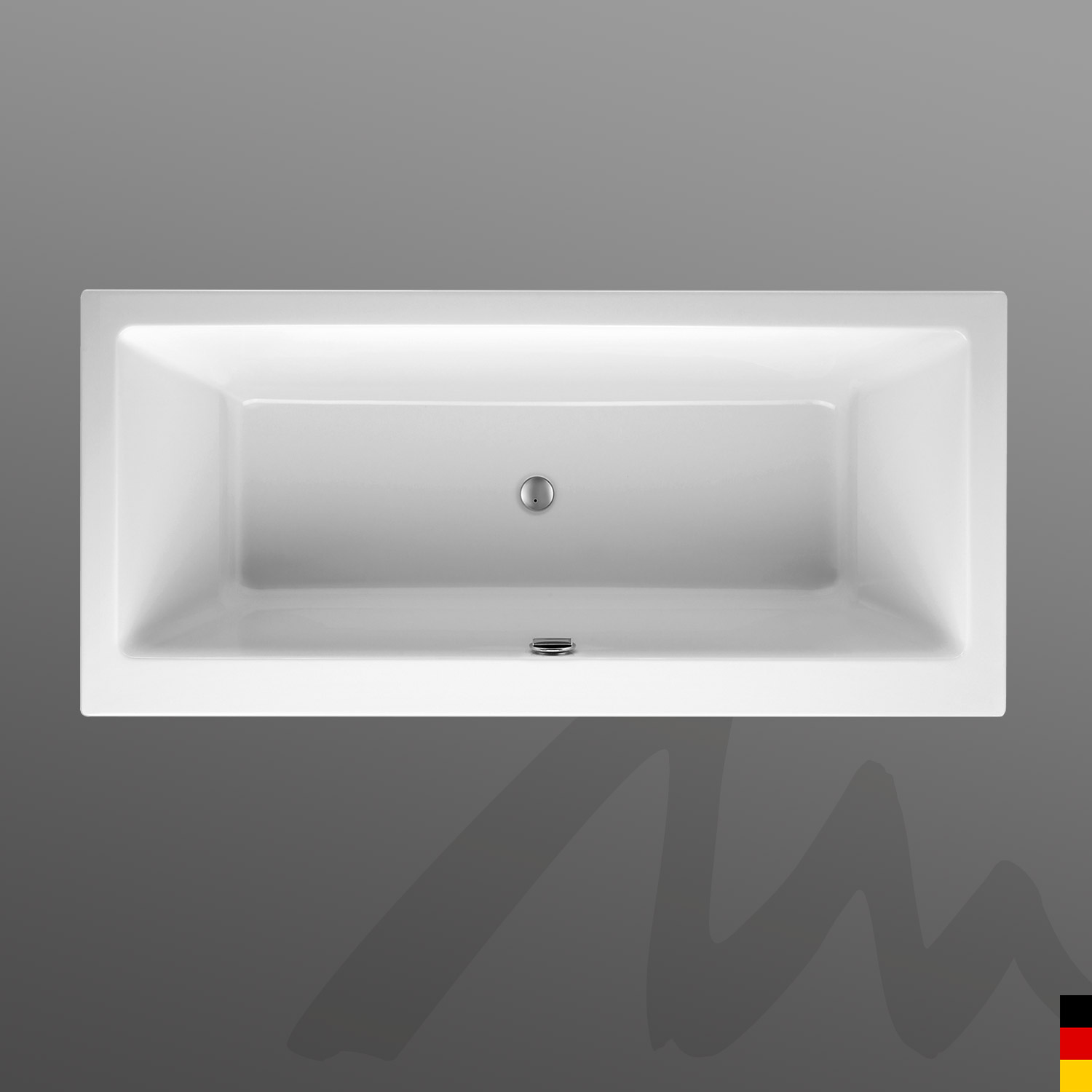 Mauersberger Badewanne Rechteck Perfo 180/80  180x80x51cm  Farbe:weiß