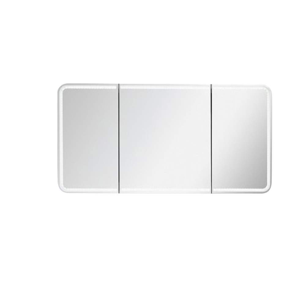 Spiegelschrank 120x73,5x13,6 weiß LED in Tür Berg Eiche